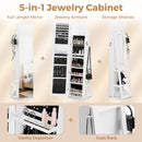 Advwin 360° Swivel Jewelry Cabinet with Lock