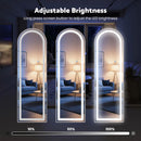 Advwin LED Arched Full Length Floor Mirror Wall Mounted
