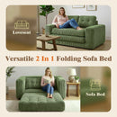 Advwin Folding Sofa Bed  Fold Out Corduroy Sleeper Couch