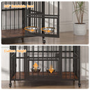 Advwin Folding Heavy-Duty Steel Dog Crate Furniture