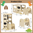 Advwin 4-in-1 Foldable Toddler Step Stool with Blackboard