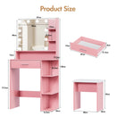 Advwin Dressing Table Set with 10 LED Bulb Mirror