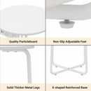 Advwin Round End Table w/ Charging Station & Fabric Basket