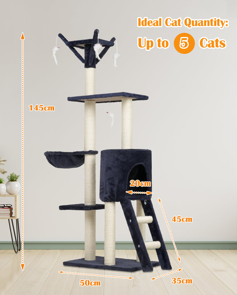 Advwin 145cm Cat Tree Cat Scratcher Post