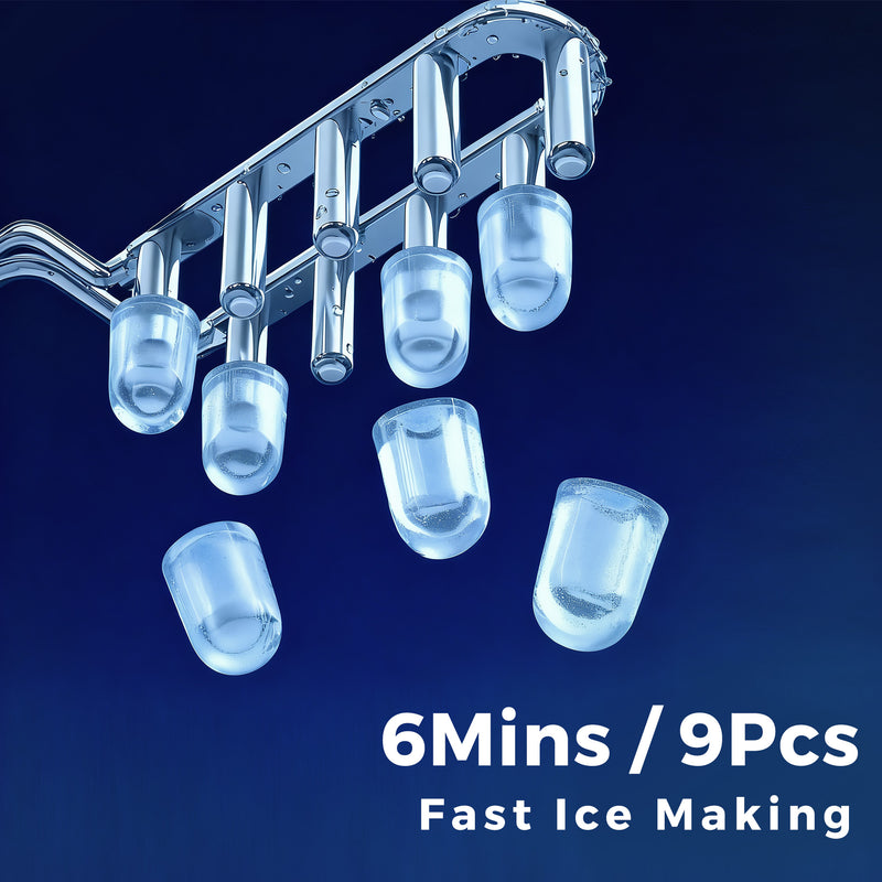 Advwin Portable Ice Maker with LED Display 12KG/24H