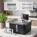 Advwin 3.5L Stainless Steel Cat Water Fountain Faucet Design