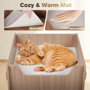 Advwin 2-Tier Luxury Wood Cat House with Access Holes