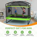 Advwin Trampoline for Kids with Basketball Hoop & Swing