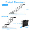 Advwin 5 Steps Dog Ramp for Car with Adjustable Height