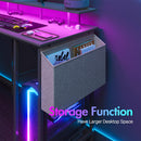 Advwin L Shaped Gaming Desk with LED Lights