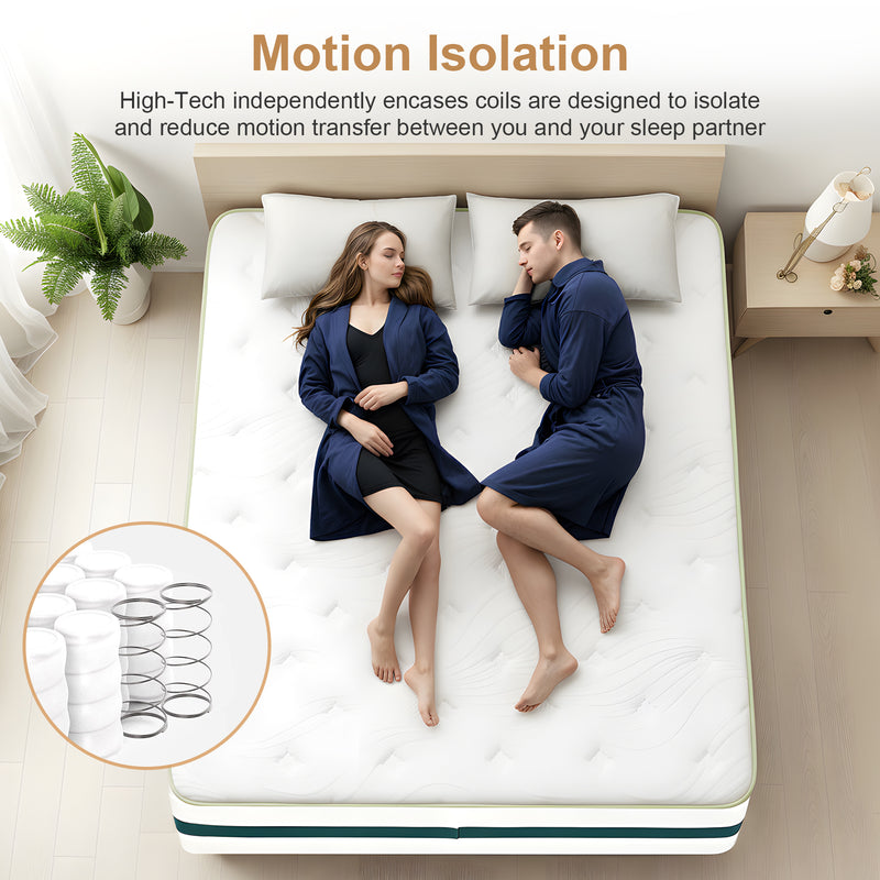 Advwin 32cm Double Mattress Pocket Spring Medium Firm