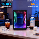 Advwin 4L Mini Fridge with LED Light Black