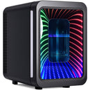 Advwin 4L Mini Fridge with LED Light Black