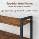 Advwin 4 Tier Over The Toilet Storage Rack Walnut