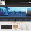 Advwin Storage Headboard Upholstered with Light Charging Station