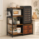 Advwin Mini Fridge Stand w/ Power Outlet & Storage