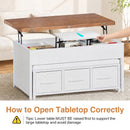 Advwin 95cm Lift Top Coffee Table with Storage Bench