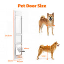 Advwin Large Aluminum Dog Door for Sliding Glass Door