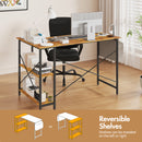 Advwin L Shaped Computer Desk with Storage Shelves