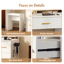 Advwin Dressing Table with Large LED Mirror