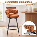 Advwin Set of 4 360° Swivel Bar Stools with Backrest