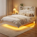 Advwin King Single Velvet Floating Bed Frame