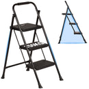 Advwin 3-Step Folding Ladder with Wide Anti-Slip Steps
