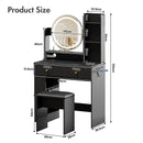Advwin Makeup Vanity Desk with LED Round Mirror