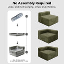 Advwin 340cm 4 Seater Sofa Convertible L Shaped Sofa Green (Pre-Order)