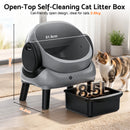 Advwin Self-Cleaning Cat Litter Box w/ Open Top & App Control