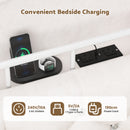 Advwin Princess Bed Frame w/ Charging Station & 4 Drawers