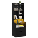 Advwin Set of 2 Tall LED Nightstands w/ Charging Station