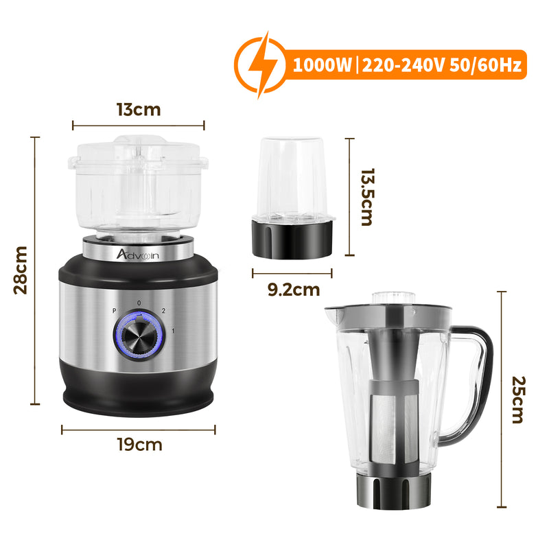 Advwin 4-in-1 Blender Chopper Filter Grinder