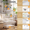 Advwin 153cm Large Bird Cage with Rolling Stand