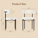 Advwin Dining Chairs Set of 4 Velvet White (Pre-Order)