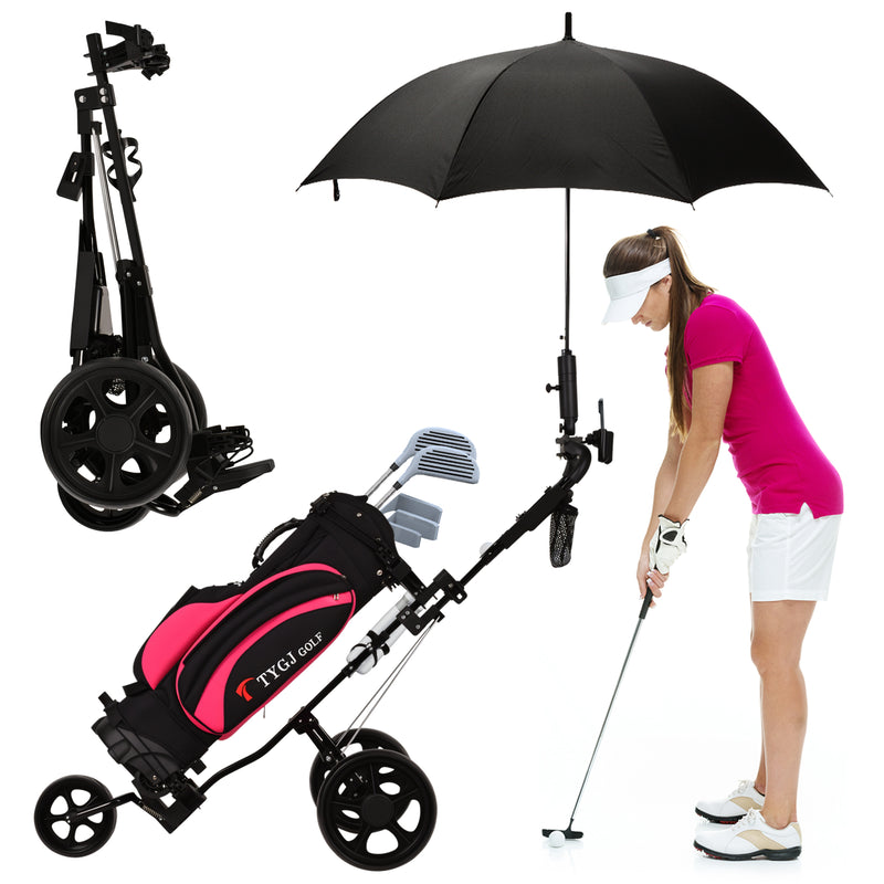 Advwin 3-Wheel Foldable Golf Cart w/ Storage Bag