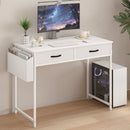Advwin 100cm Small Desk with 2 Drawers