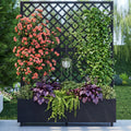Advwin Planter Box Privacy Screen with Trellis & Wheels