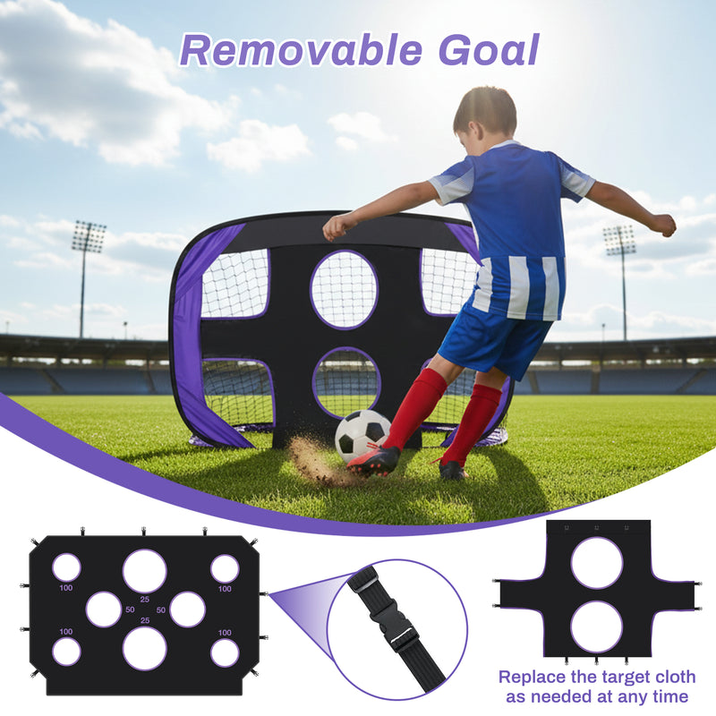 Advwin Pop-Up 2-in-1 Football Goal 120×80cm