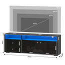 Advwin 140cm LED TV Cabinet Media Console Black