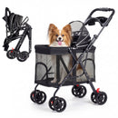 Advwin Foldable Large Pet Stroller w/ 360° Breathable Mesh