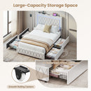 Advwin LED Bed Frame with Drawers and Charging