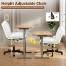 Advwin Armless Office Chair with Footstool & Rocking