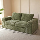 Advwin 162cm Loveseat Floor Sofa Corduroy Boneless Couch