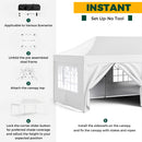 Advwin 3×6m Pop Up Canopy Tent w/ 6 Sidewalls White