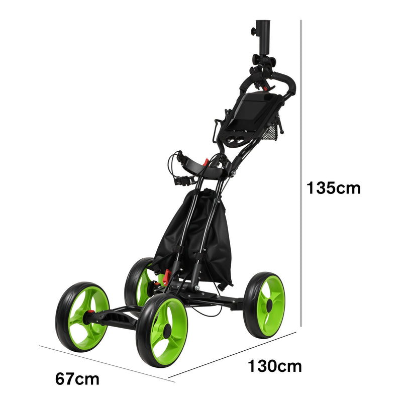 Advwin 4-Wheel Foldable Golf Cart w/ Storage