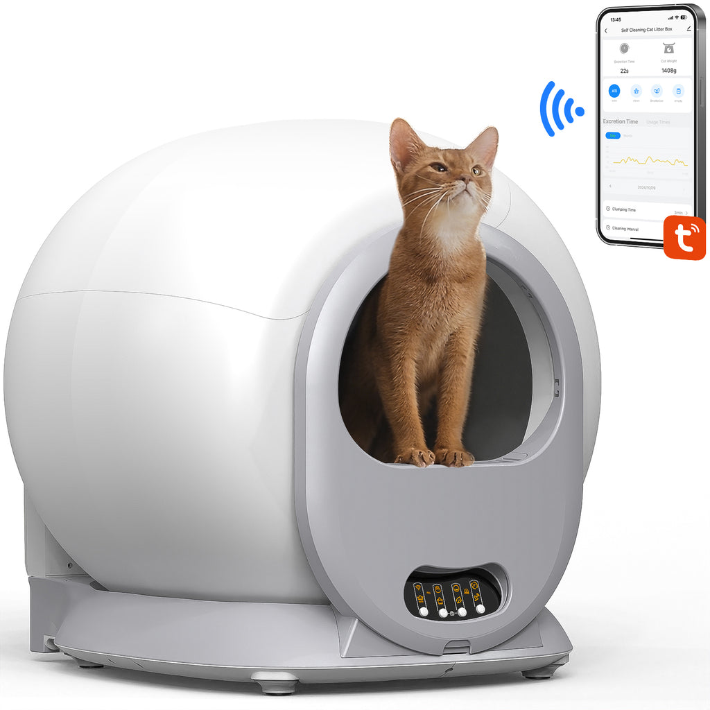 Advwin 65L Self Cleaning Cat Litter Box Wifi APP Control