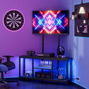 Advwin TV Stand with Built-in Mount & LED Lights 115cm