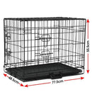 Advwin Dog Cage Crate Foldable Kennel 2 Doors