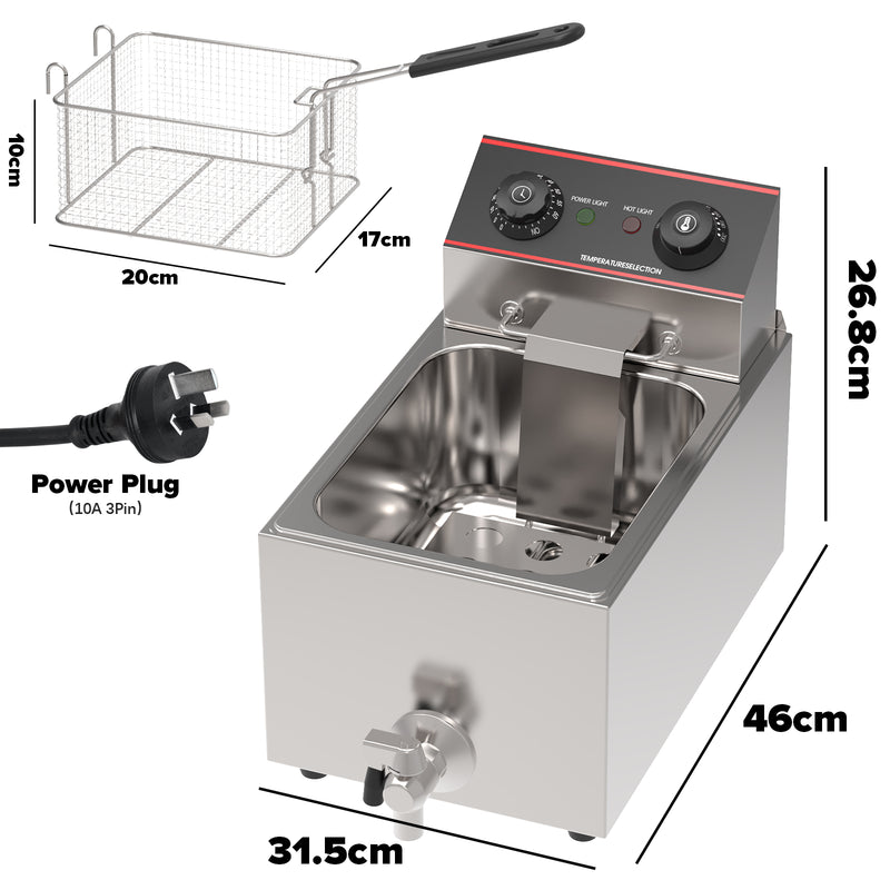 Advwin 2500W 10L Electric Single Deep Fryer(Pre-order)